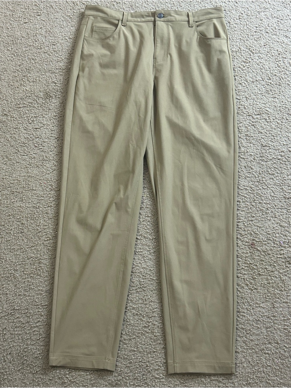 Fabletics The Don 5-Pocket Pant Dark Twill Khaki 34x34 Mens Pants - Picture 8 of 8